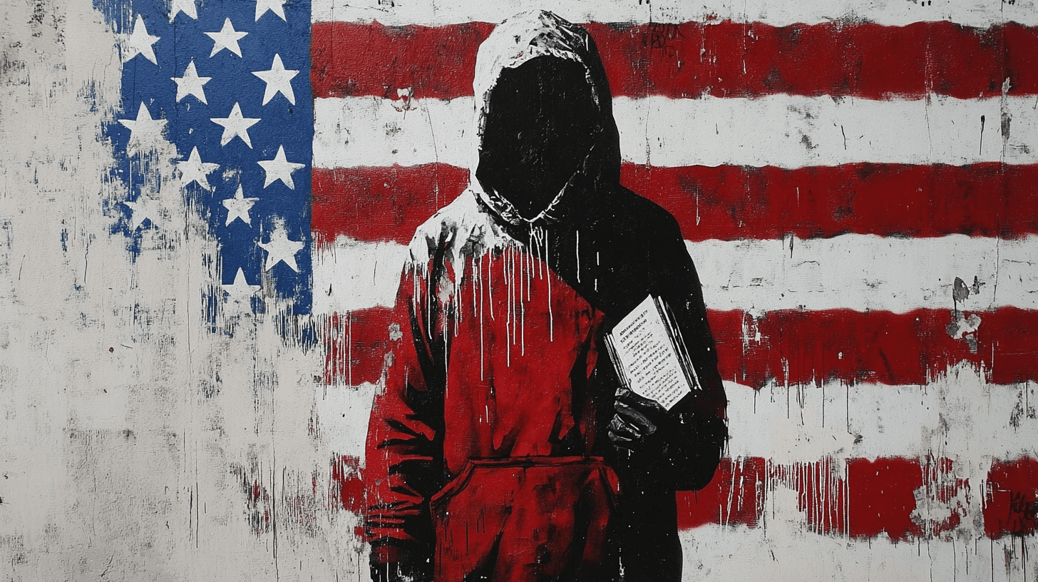 Fascist wrapped in the US flag