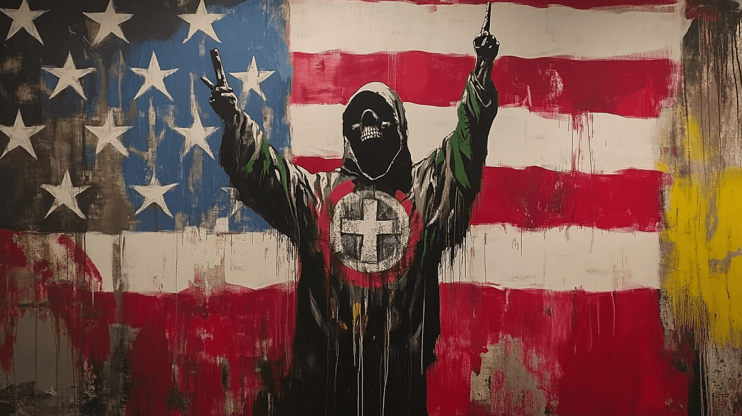 Fascist wrapped in the flag