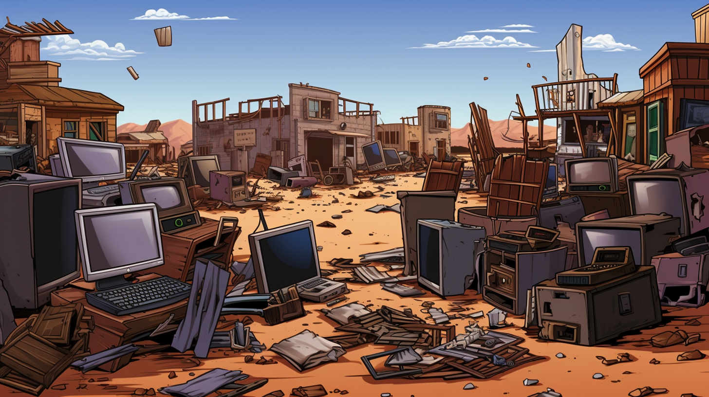 A lawless Wild West town symbolizing a chaotic codebase