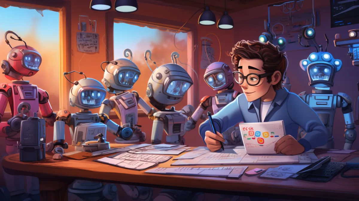 Developer using plan mode to organize AI agents before executing tasks in Claude